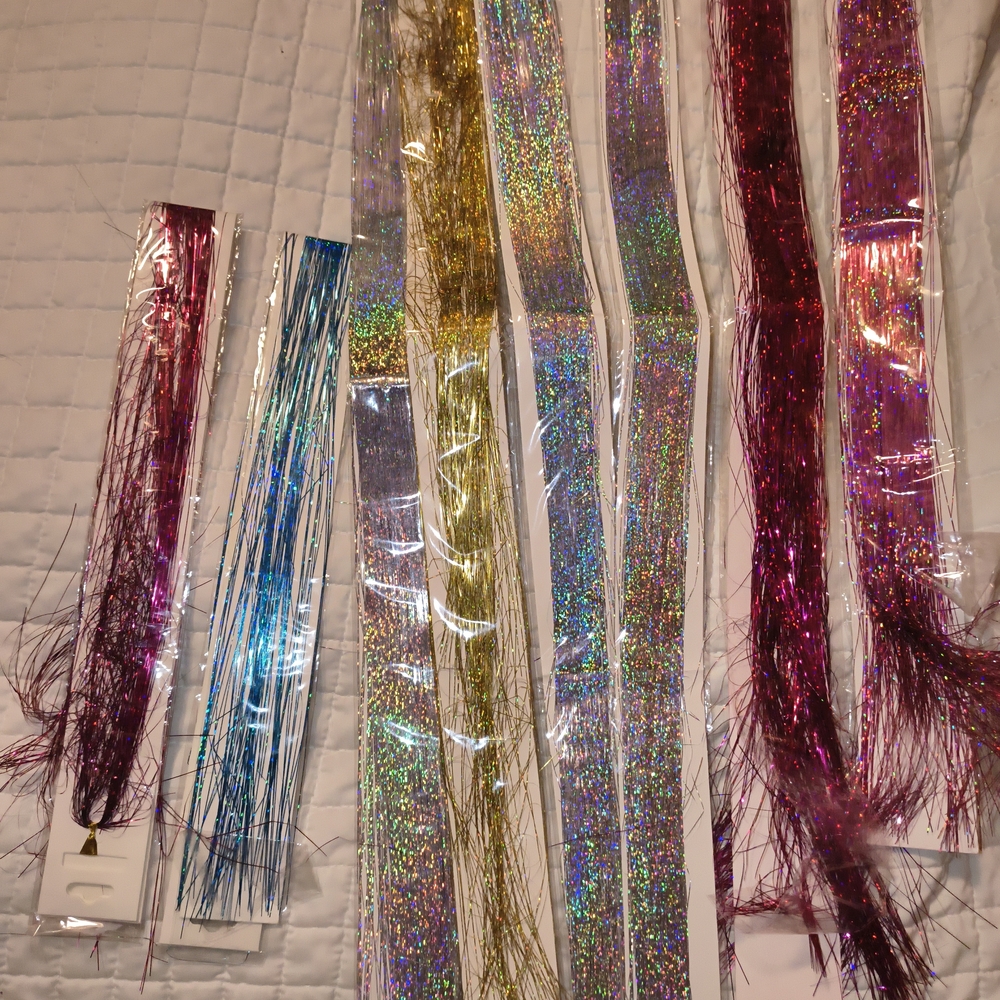 Sparkling Tinsel Hair Extensions Set
